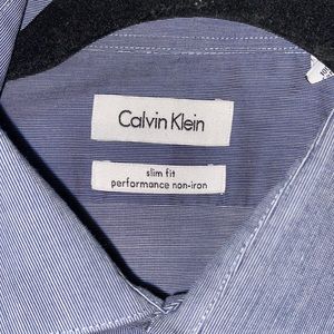 Calvin Klein slim fit dress shirt.